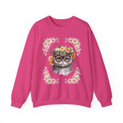 Geek Goddess Gray Cat Unisex Crewneck Sweatshirt