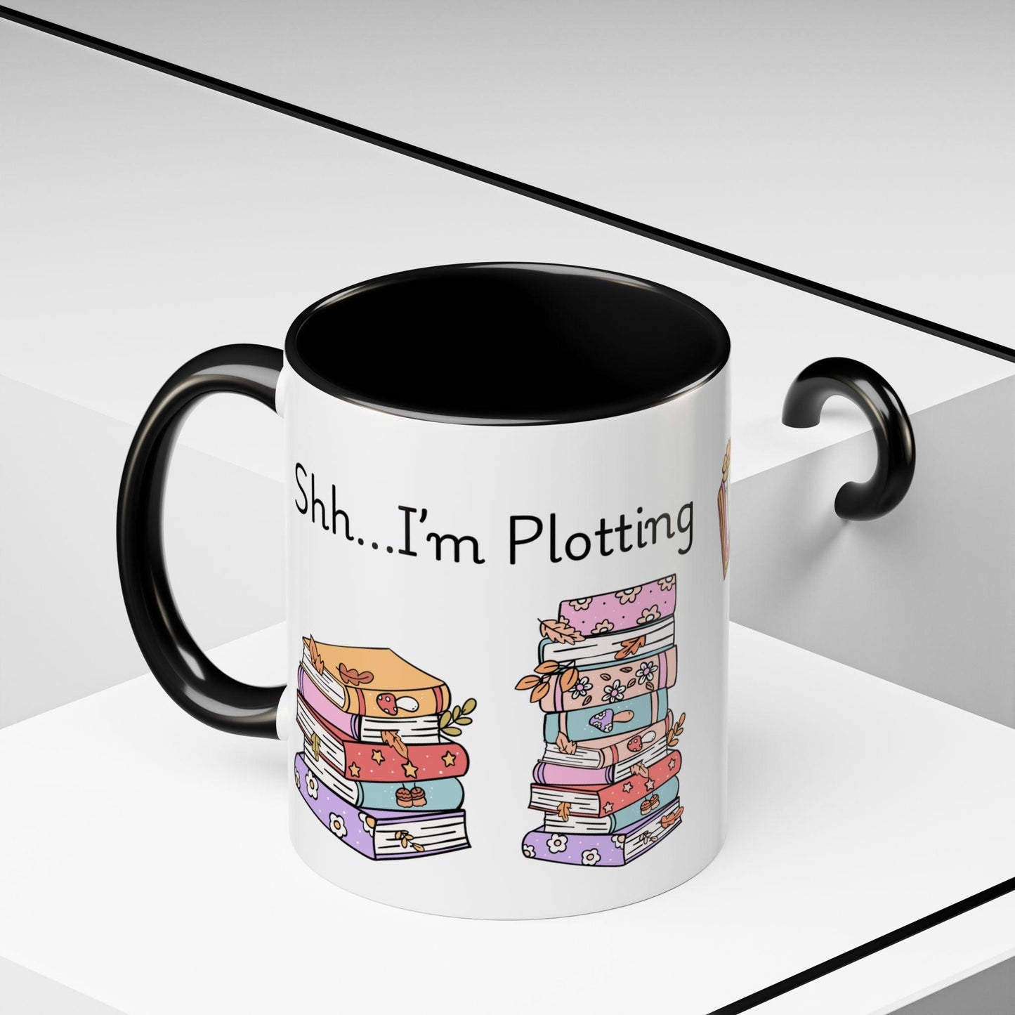 'Shhh...I'm Plotting' Accent Coffee Mug
