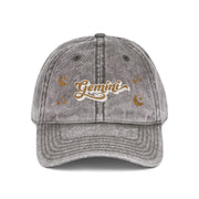 'Gemini' Vintage Wash Embroidered Cap
