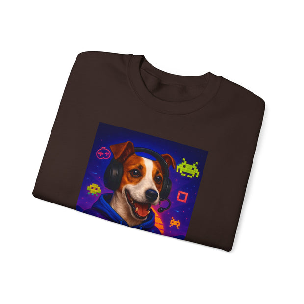 Gaming Jack Russell Controller sweatshirt | Retro Arcade Gamer Puppy Graphic
