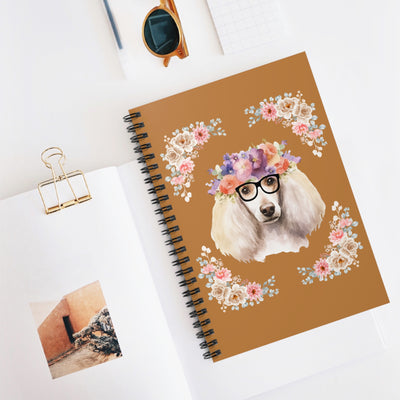Geeky Goddess French Poodle Spiral Notebook