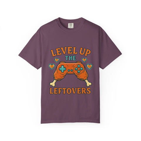 Gamer T-shirt - Level Up the Leftovers | Unisex Gaming Tee, Casual Wear, Game Night Shirt, Gift for Gamers, Funny Apparel