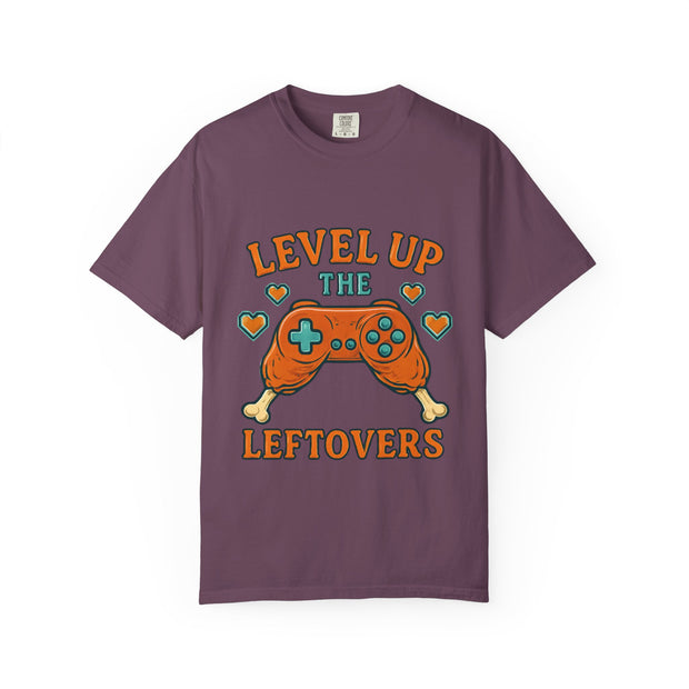 Gamer T-shirt - Level Up the Leftovers | Unisex Gaming Tee, Casual Wear, Game Night Shirt, Gift for Gamers, Funny Apparel