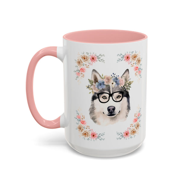 Geeky Goddess Siberian Husky Accent Coffee Mug