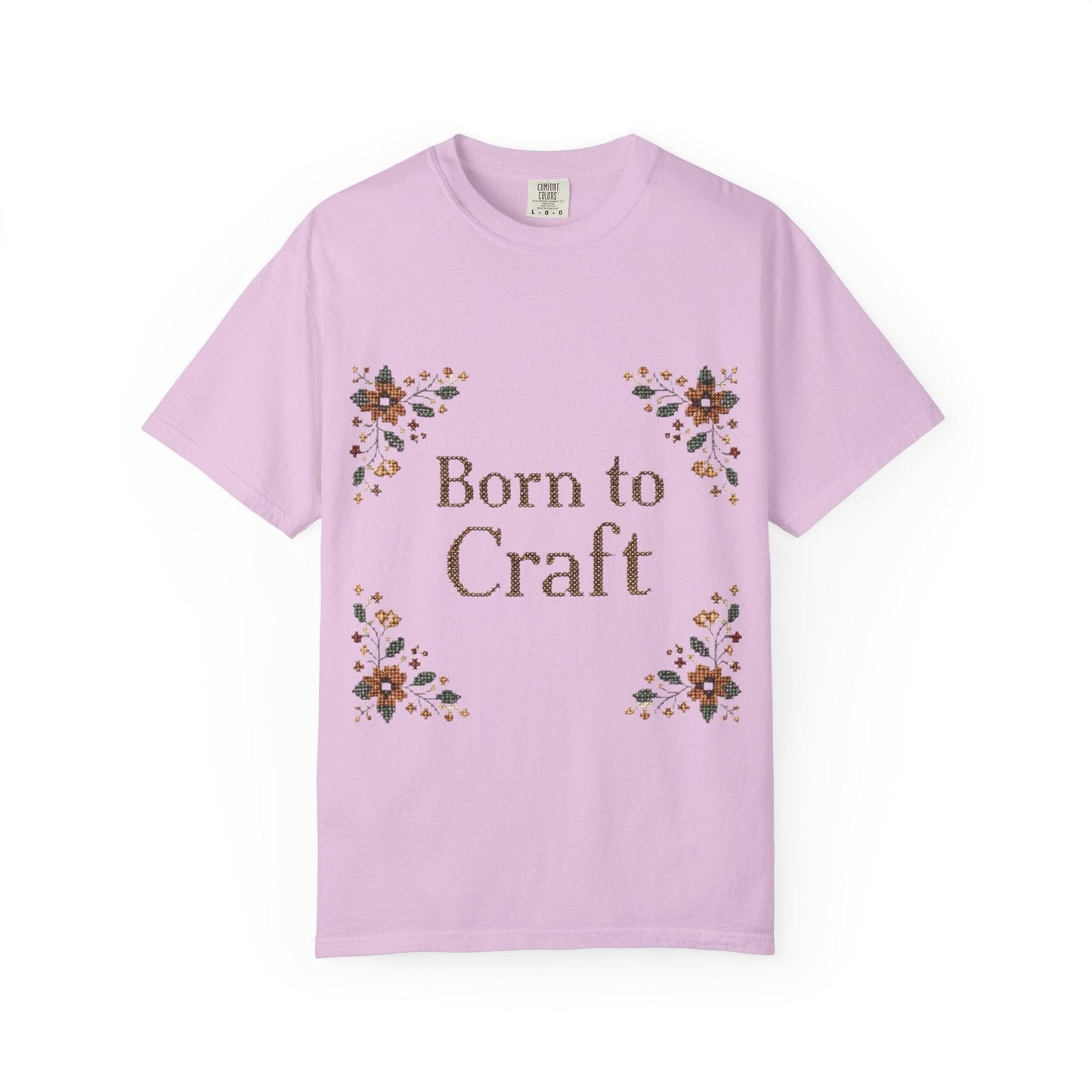 Born to Craft T-shirt | Floral Crafting Quote Tee