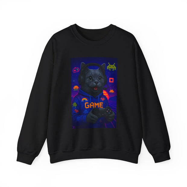 Gamer Cat Crewneck Sweatshirt - Cozy Unisex Gaming Apparel, Cool Cat Sweatshirt, Perfect Gift for Cat Lovers, Unisex Sweatshirt, Retro [...]