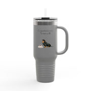 'Espawresso Yourself' Dachshund Insulated Travel Mug, 40oz