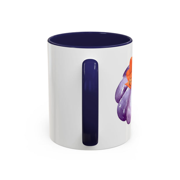 Purple Pumpkin Wrapped In A Bow Accent Coffee Mug