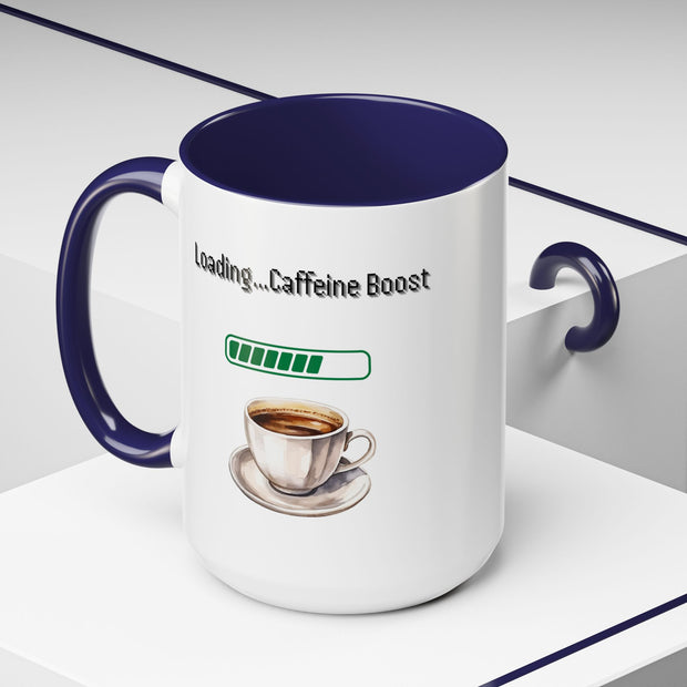 'Loading...Caffeine Boost' Accent Coffee Mug