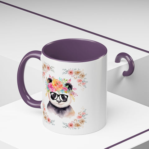 Geeky Goddess Panda Accent Coffee Mug