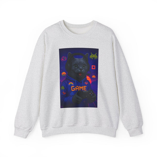 Gamer Cat Crewneck Sweatshirt - Cozy Unisex Gaming Apparel, Cool Cat Sweatshirt, Perfect Gift for Cat Lovers, Unisex Sweatshirt, Retro [...]