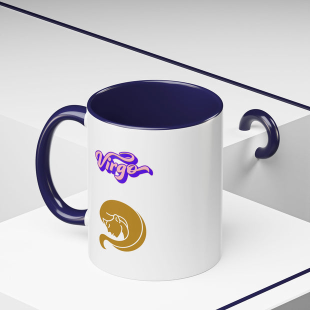 'Virgo' Zodiac Accent Coffee Mug