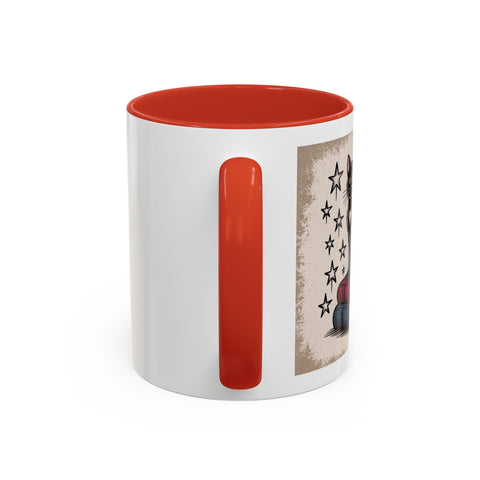 Cat and Book Lover's Accent Coffee Mug