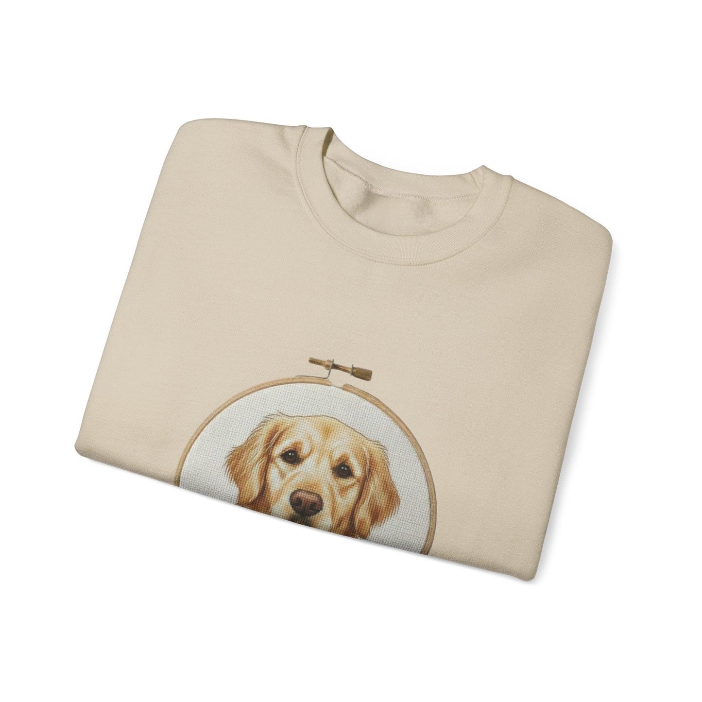 Golden Retriever Sweatshirt, Dog Mom Gift, Vintage Embroidery Style Pet Lover Crewneck