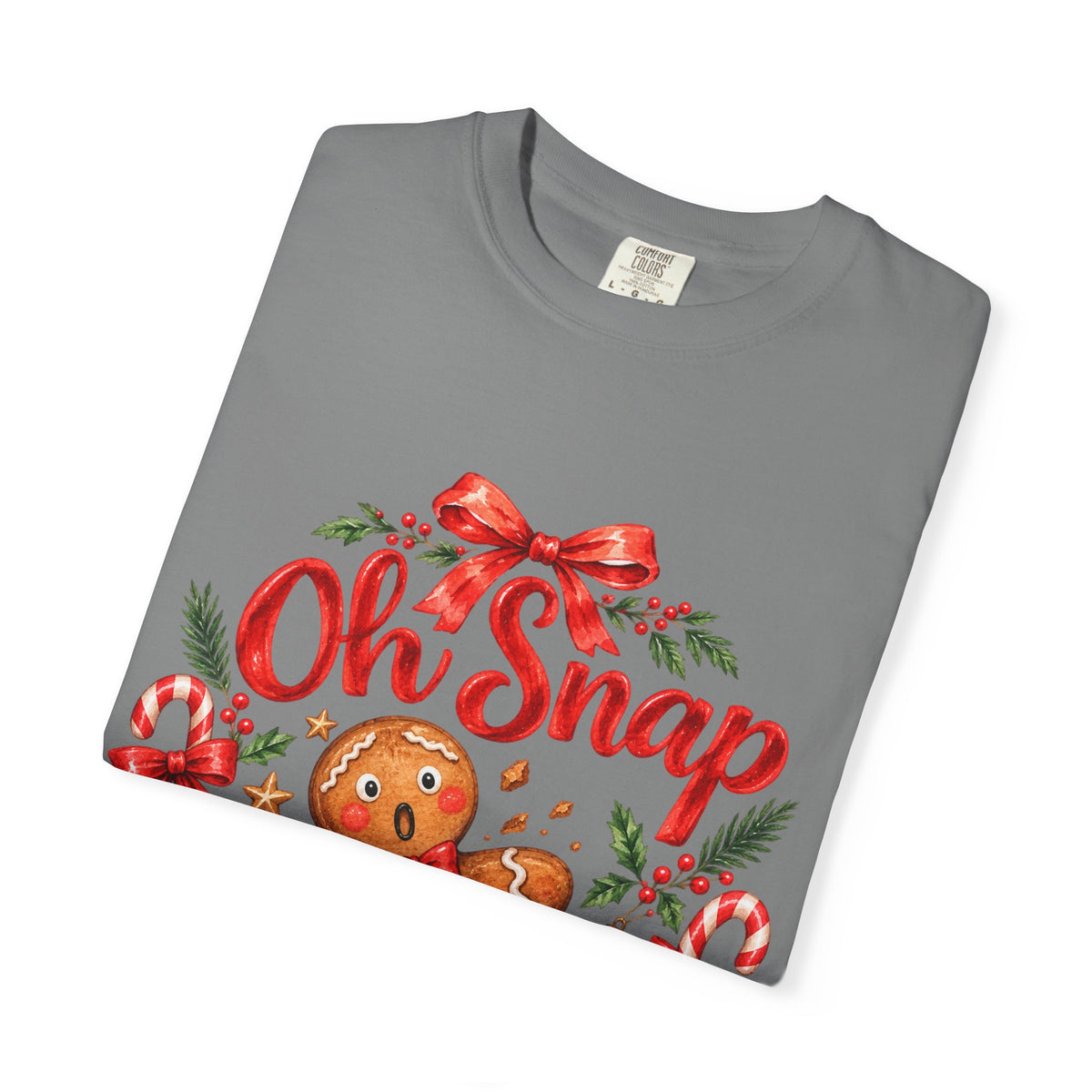 Oh Snap Gingerbread Man T-Shirt | Christmas Cookie Holiday Tee