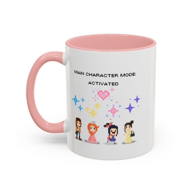 'Main Character Mode: Activated' Accent Coffee Mug