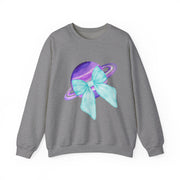 Purple Saturn Wrapped In A Bow Sweatshirt