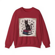 Cat and Book Lover's Crewneck Sweatshirt