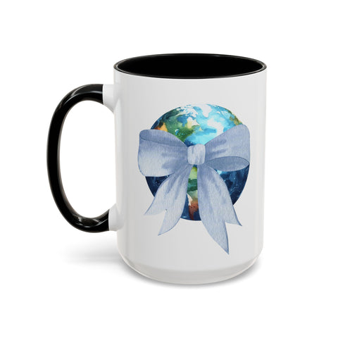 Earth Wrapped In A Bow Accent Coffee Mug