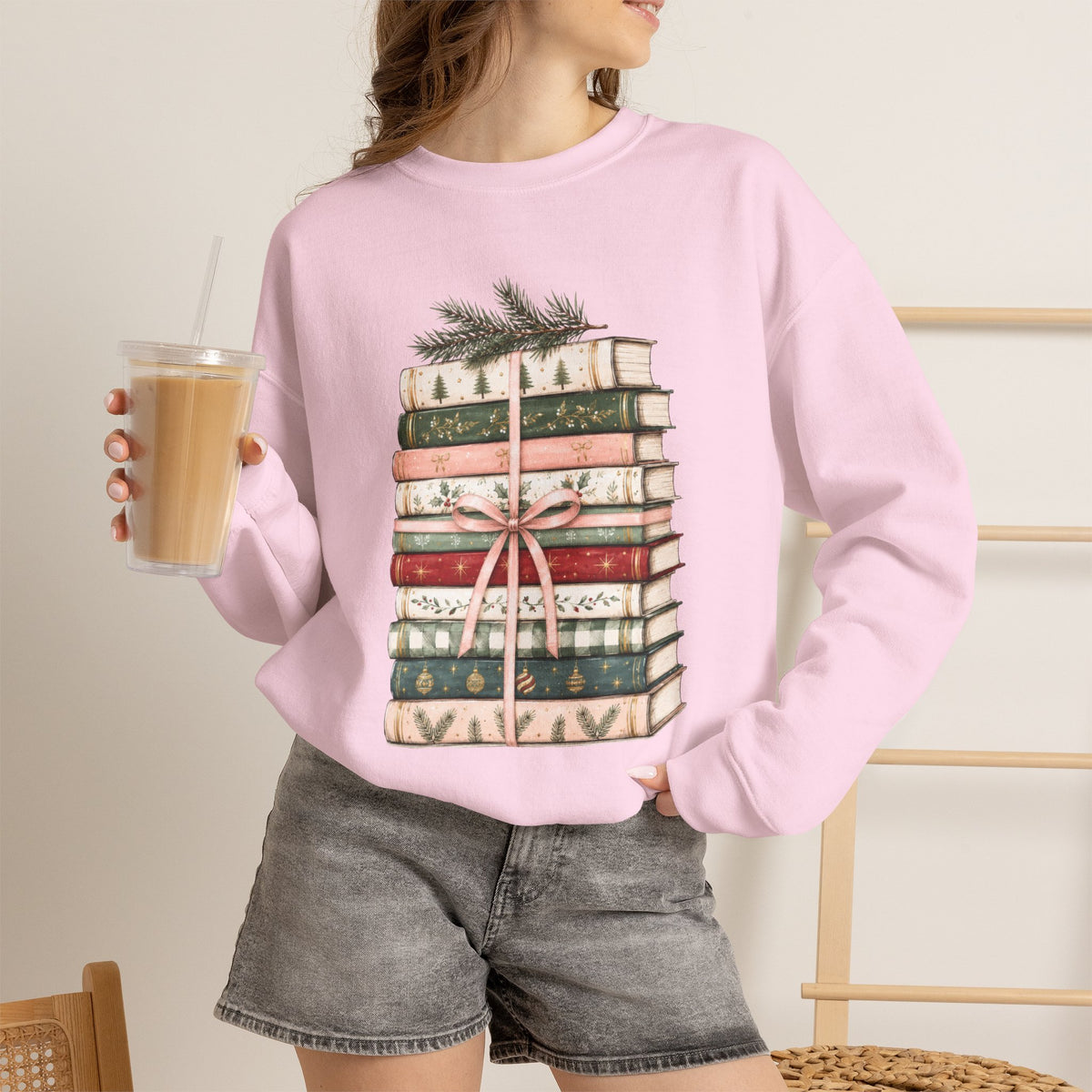 Bookish Christmas Sweatshirt, Christmas Book Lover Crewneck, Cozy Reader Sweater, BookTok Holiday Shirt, Reader Christmas Gift
