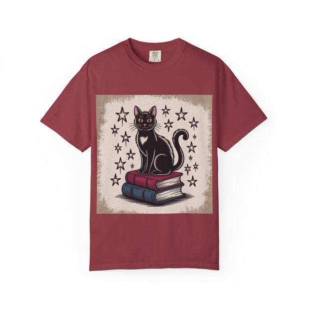 Cat and Book Lover's T-Shirt,