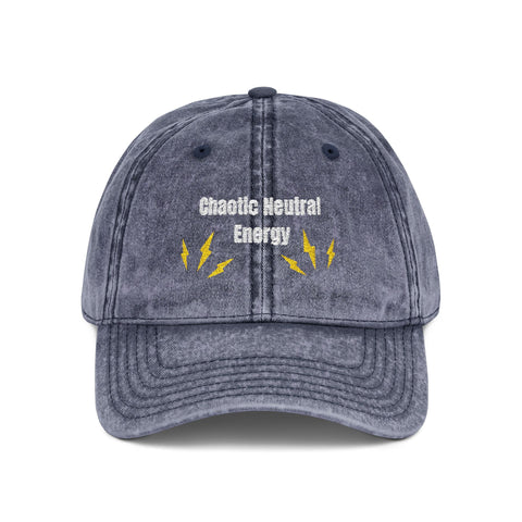 'Chaotic Neutral Energy' Vintage Embroidered Cap