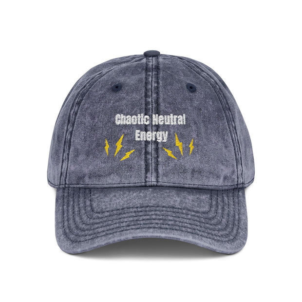 'Chaotic Neutral Energy' Vintage Embroidered Cap