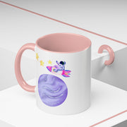 Astronaut Taking Off In Space Accent Coffee Mug