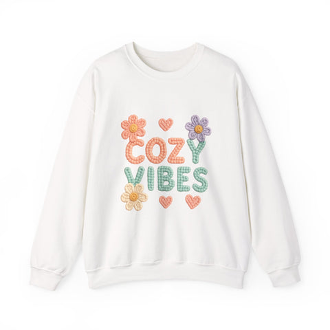 Cozy Vibes Sweatshirt - Perfect for Relaxing, Gifts, Spring Fashion, Casual Wear, Family Gatherings