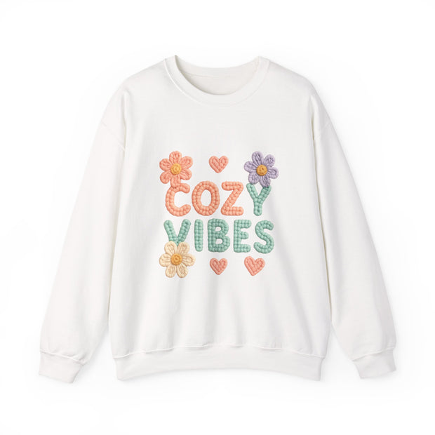 Cozy Vibes Sweatshirt - Perfect for Relaxing, Gifts, Spring Fashion, Casual Wear, Family Gatherings