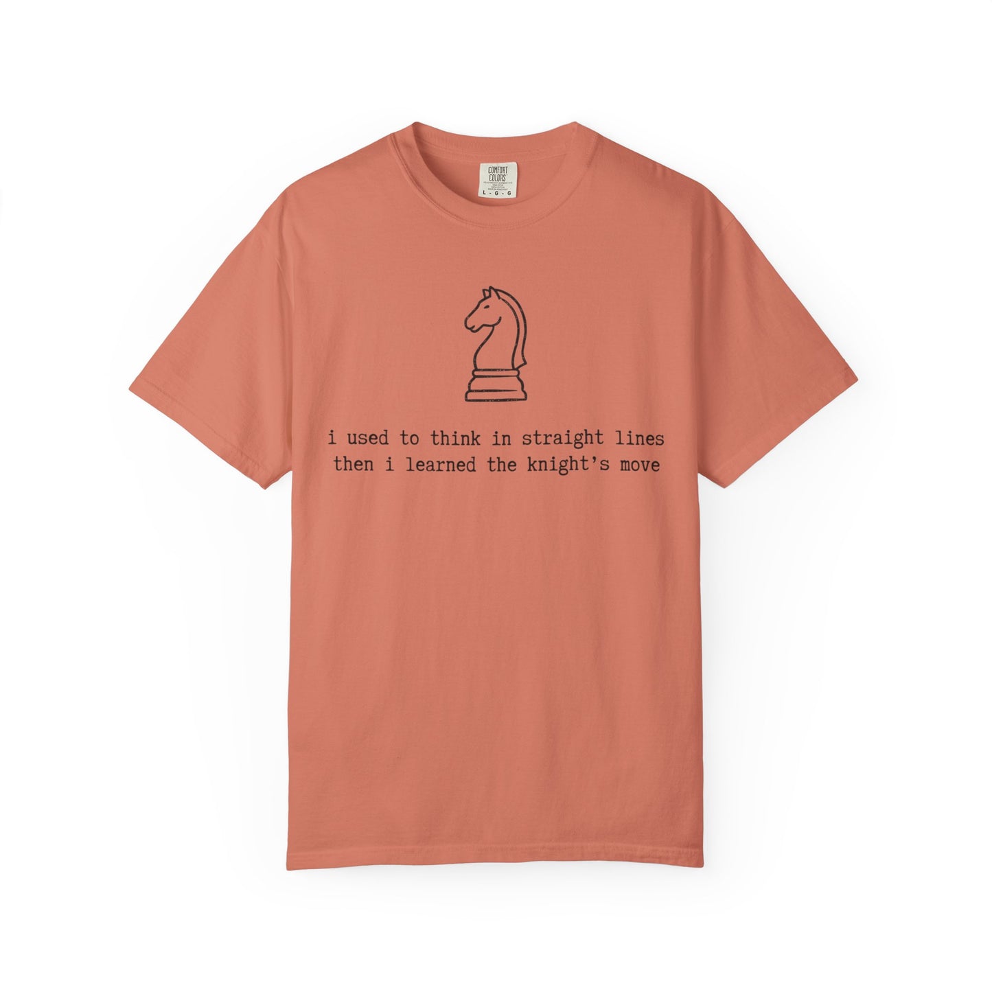 Knight's Move Chess Knight Illustration T-Shirt, Minimalist Chess Quote Tee, Funny Chess Player Shirt, Strategy Game Gift, Chess Lover Tee