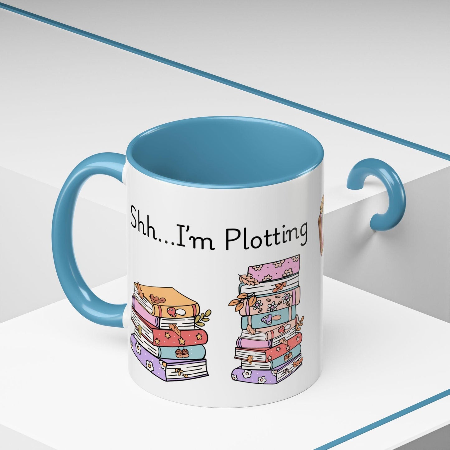 'Shhh...I'm Plotting' Accent Coffee Mug