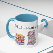 'Shhh...I'm Plotting' Accent Coffee Mug