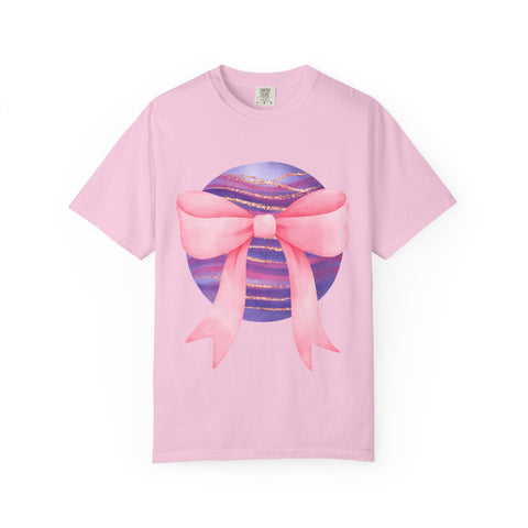 Pink/Purple Planet Wrapped In A Bow Unisex T-Shirt