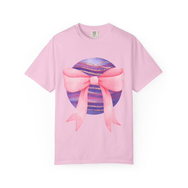 Pink/Purple Planet Wrapped In A Bow Unisex T-Shirt