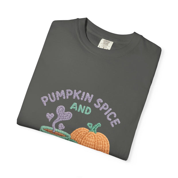 Pumpkin Spice Unisex T-shirt, Cozy Fall Apparel, Perfect for Autumn Festivals, Casual Everyday Wear, Halloween and Thanksgiving