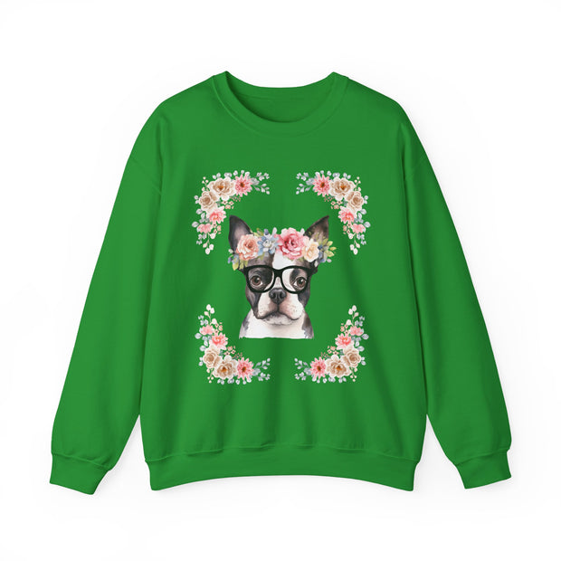 Geeky Goddess French Bulldog Unisex Crewneck Sweatshirt