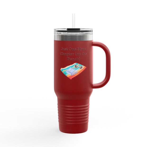 'Just One More Chapter (On The Beach)' Insulated Travel Mug, 40oz