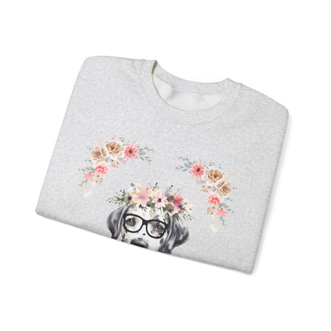 Geeky Goddess Dalmatian Unisex Crewneck Sweatshirt