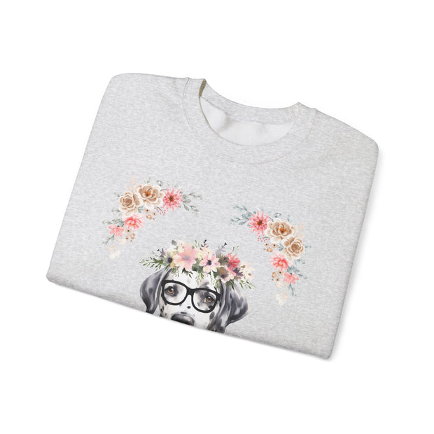 Geeky Goddess Dalmatian Unisex Crewneck Sweatshirt