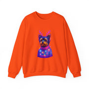 Festive Dog Sweatshirt, Cozy Unisex Crewneck, Pet Lover Gift, Holiday Apparel, Cute Dog Design