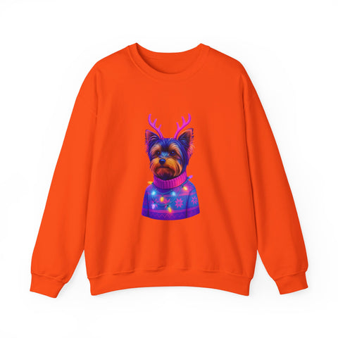 Festive Dog Sweatshirt, Cozy Unisex Crewneck, Pet Lover Gift, Holiday Apparel, Cute Dog Design