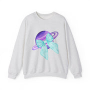 Purple Saturn Wrapped In A Bow Sweatshirt