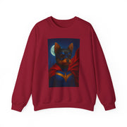 Superhero Yorkie Dog Sweatshirt, Cozy Animal Lover Crewneck, Pet Tribute Apparel, Unique Gift for Dog Lovers, Perfect for Casual Outings