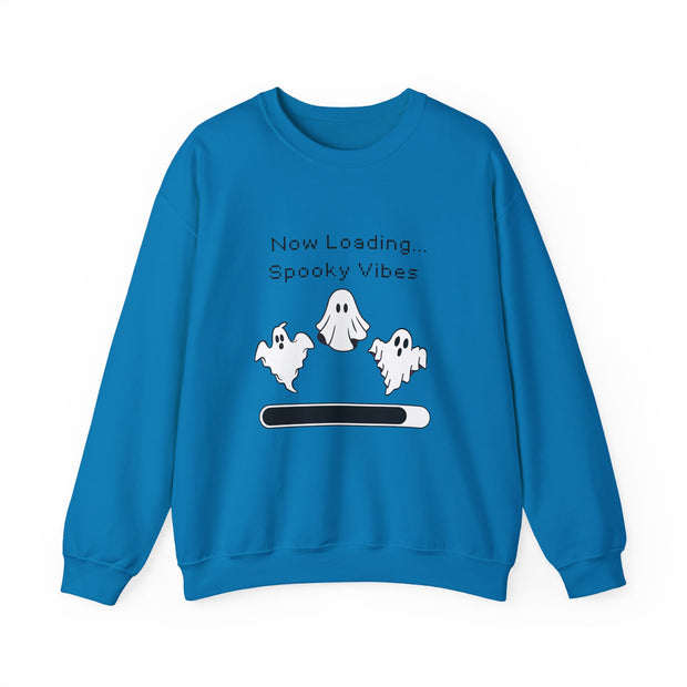 'Now Loading..Spooky Vibes' Unisex Crewneck Sweatshirt