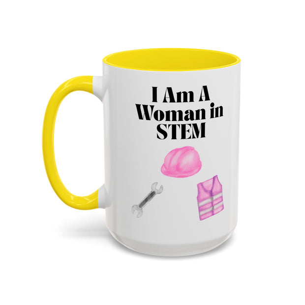 'I Am A Woman In STEM' Engineer Accent Coffee Mug