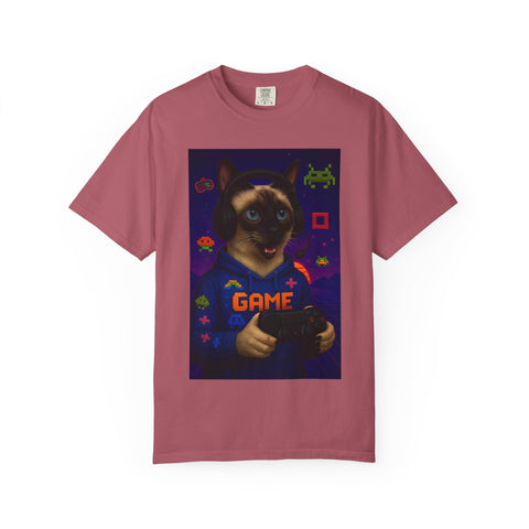 Game On Siamese Cat Unisex T-Shirt