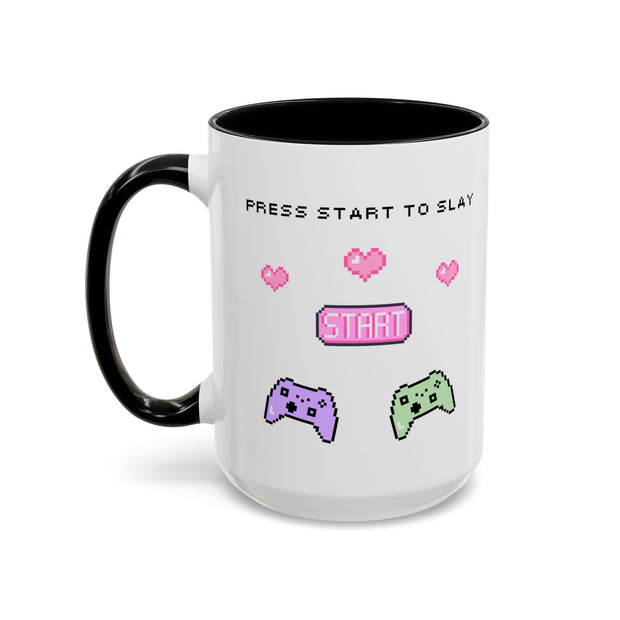 'Press Start To Slay' Accent Coffee Mug