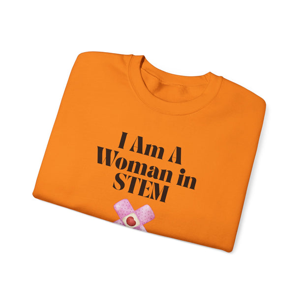 'I Am A Woman In STEM' Nurse Unisex Crewneck Sweatshirt