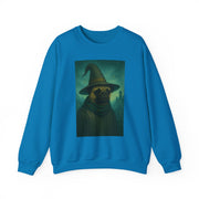 Wizard Pug Sweatshirt, Cozy Unisex Sweatshirt, Funny Pet Lover Gift, Halloween Apparel, Casual Trendy Crewneck
